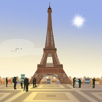 illustration of the Eiffel tour