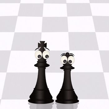 illustration of chess on the chess board