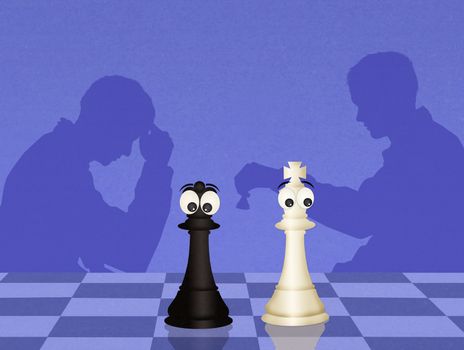 illustration of chess match