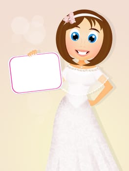 nice illustration of bride