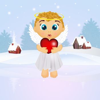 illustration of baby angel