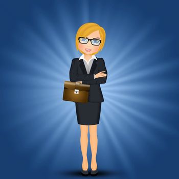 illustration of business woman