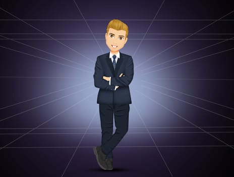 illustration of businessman in a suit and tie