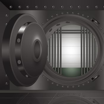 illustration of bank vault