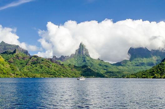 Tropical beach in Moorea, French Polynesia