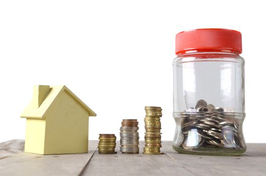 Savings plans for housing ,financial concept