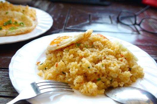 Chinese fried rice with egg