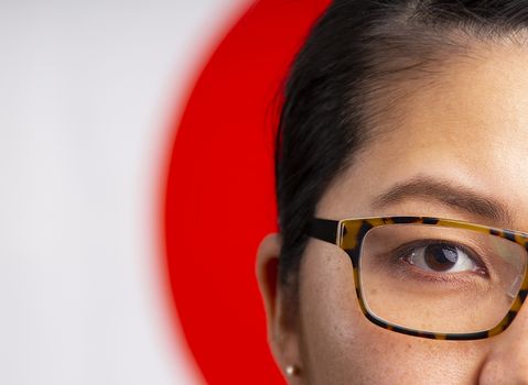 Japan Working Women Wearing Glasses