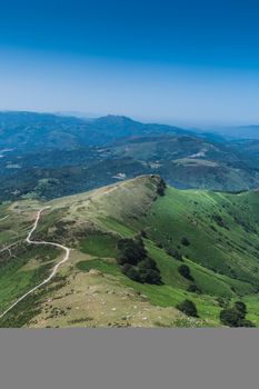 The Rhune mountain in the Pyrenees-Atlantique in France