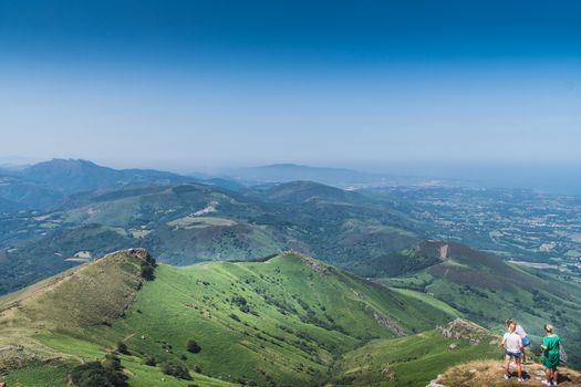 The Rhune mountain in the Pyrenees-Atlantique in France