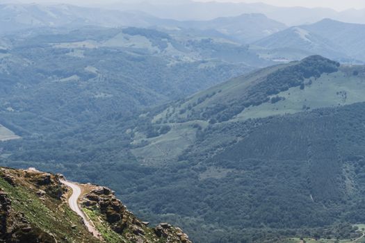 The Rhune mountain in the Pyrenees-Atlantique in France