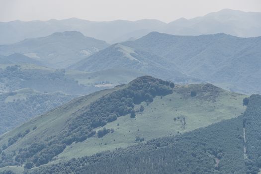 The Rhune mountain in the Pyrenees-Atlantique in France