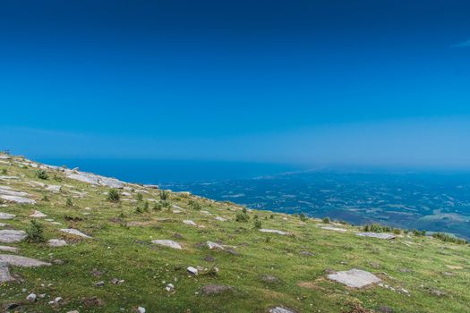 The Rhune mountain in the Pyrenees-Atlantique in France