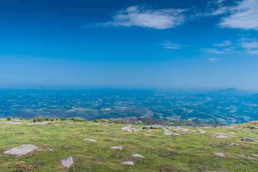 The Rhune mountain in the Pyrenees-Atlantique in France