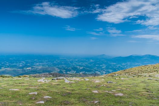 The Rhune mountain in the Pyrenees-Atlantique in France