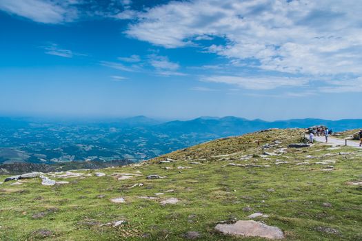 The Rhune mountain in the Pyrenees-Atlantique in France