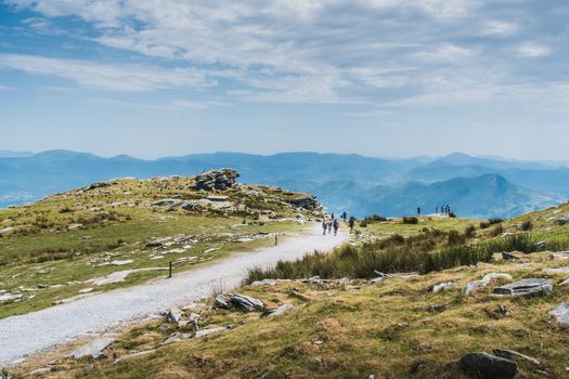 The Rhune mountain in the Pyrenees-Atlantique in France