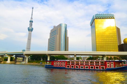 TOKYO, JAPAN - May 28 2018: Tokyo Skytree in Japan.The Tokyo Skytree is the tallest tower in the world.