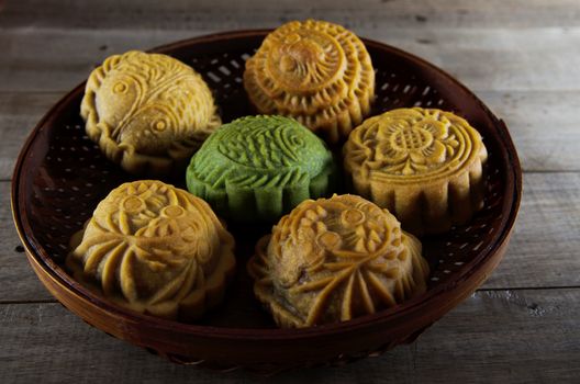 Mooncake ,Chinese mid autumn festival food.