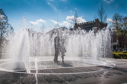 The Rijkmuseum and its gardens and its surroundings in Amsterdam in the Netherlands