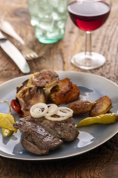 grilled lamb steak on a plate