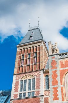 The Rijkmuseum and its gardens and its surroundings in Amsterdam in the Netherlands