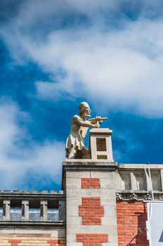 Statue of the Rijkmuseum in Amsterdam the Netherlands