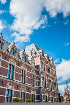 The Rijkmuseum and its gardens and its surroundings in Amsterdam in the Netherlands