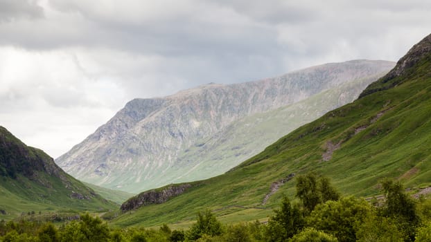 A view from Glen Etive in the Scottish highlands.