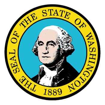 The seal of the state of Washington on a white background