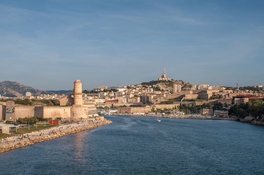 entrance to the old port of Marseille, France