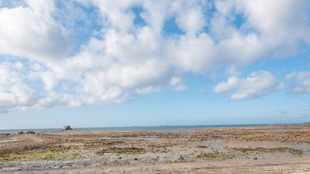 Breton stones and landscapes, Brittany coast, France