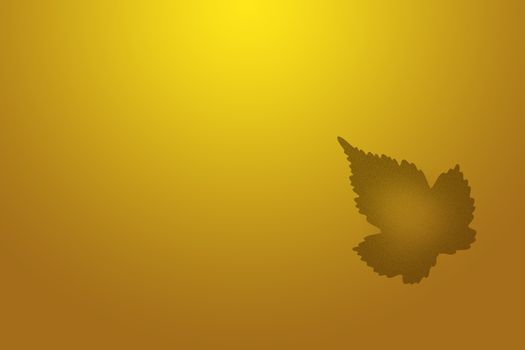 abstract autumn leafs an orange and green background
