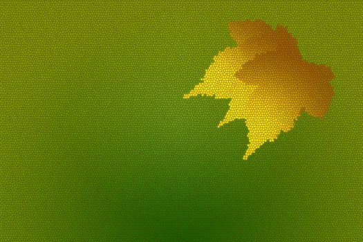 abstract autumn leafs an orange and green background