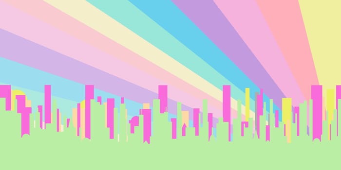 A bright morning cityscape shown as a background image