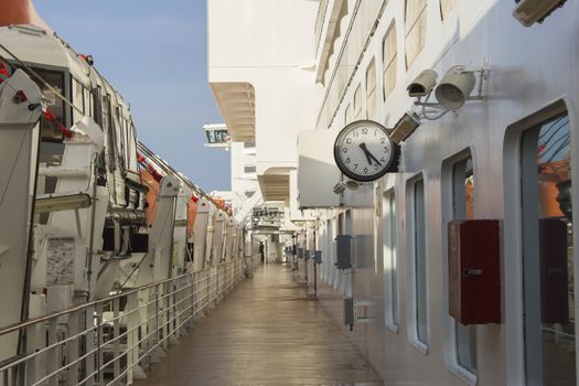 External deck of a cruise ship