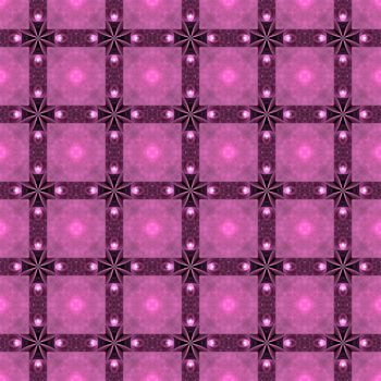 Drawing of Fractal seamless pattern in pink colors