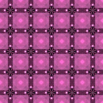 Drawing of Fractal seamless pattern in pink colors