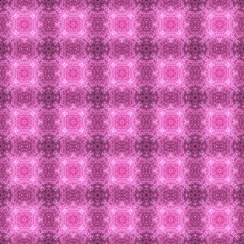 Drawing of Fractal seamless pattern in pink colors