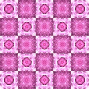 Drawing of Fractal seamless pattern in pink colors