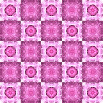 Drawing of Fractal seamless pattern in pink colors