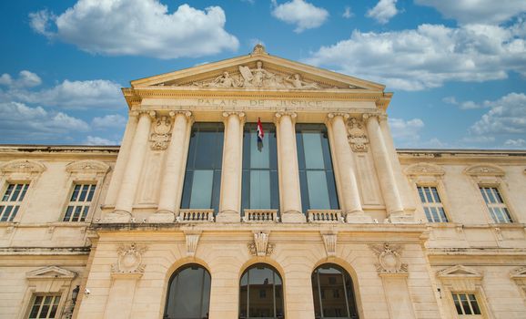 The Palais de Justice building in Nice, France