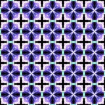 Drawing of Fractal seamless pattern in violet colors