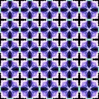 Drawing of Fractal seamless pattern in violet colors