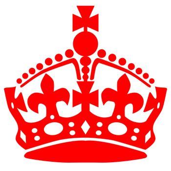 Crown as used in stay calm material over a white background