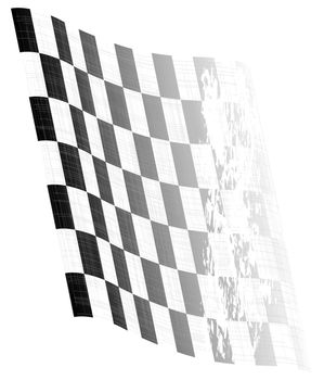 A racing chequered flag faded with a heavy grunge FX