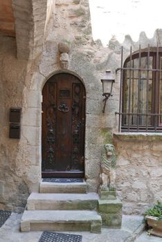 village of vaucluse, roussillon and bonnieux between vineyard and village, France