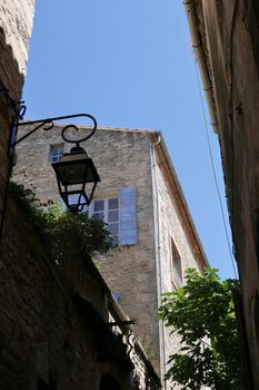 village of vaucluse, roussillon and bonnieux between vineyard and village, France