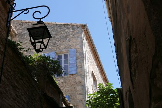village of vaucluse, roussillon and bonnieux between vineyard and village, France