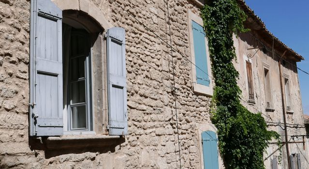 village of vaucluse, roussillon and bonnieux between vineyard and village, France
